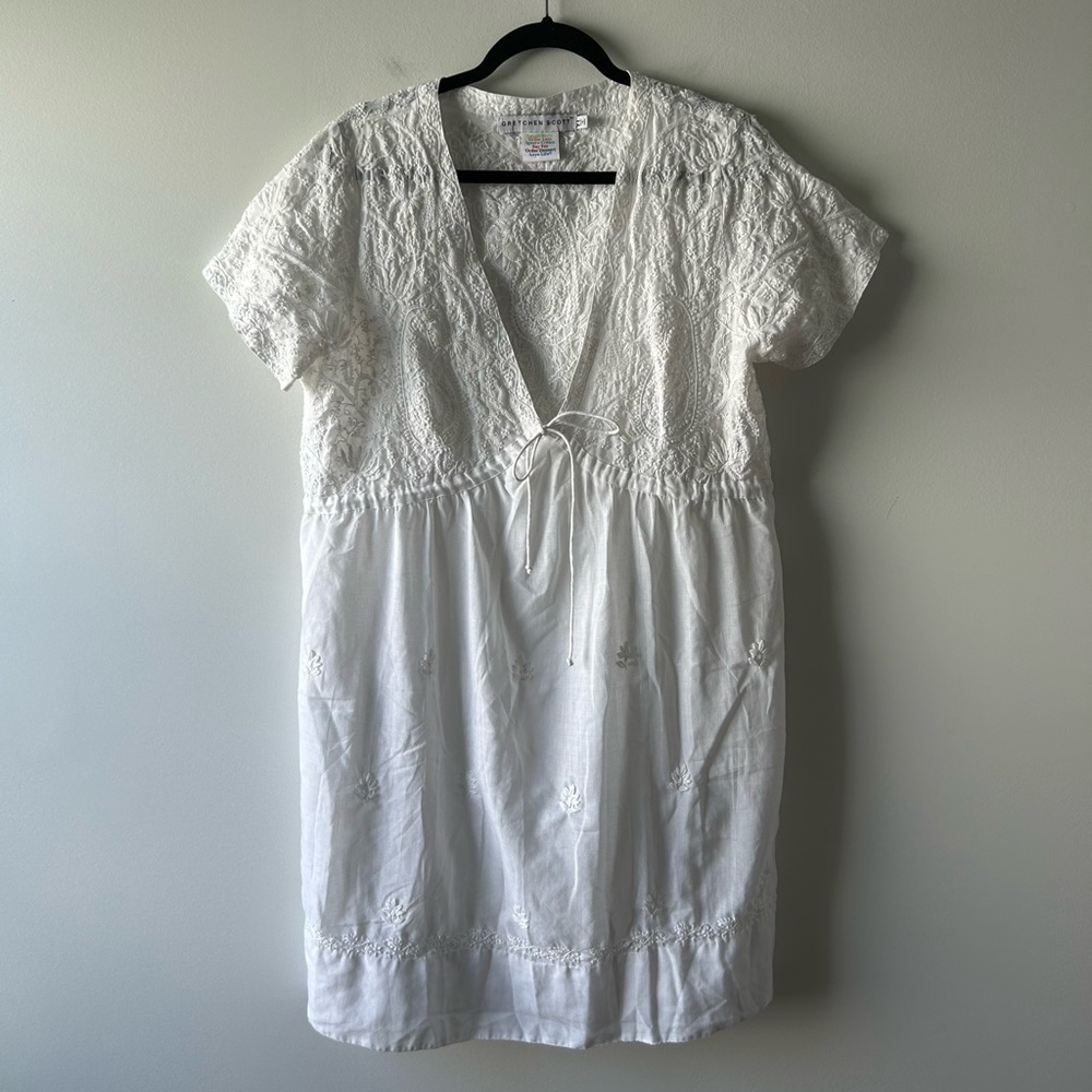 Gretchen Scott white embroidered swim cover up